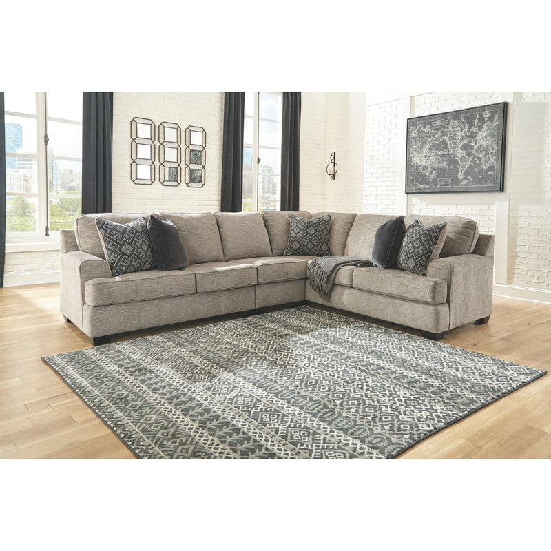 Bovarian - Stone - Left Arm Facing Loveseat 3 Pc Sectional-Washburn's Home Furnishings
