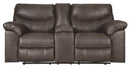 Ashley Boxberg Double Reclining Loveseat w/Console in Dark Brown-Washburn's Home Furnishings