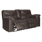 Ashley Boxberg Double Reclining Loveseat w/Console in Dark Brown-Washburn's Home Furnishings