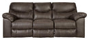 Ashley Boxberg Reclining Sofa in Dark Brown-Washburn's Home Furnishings