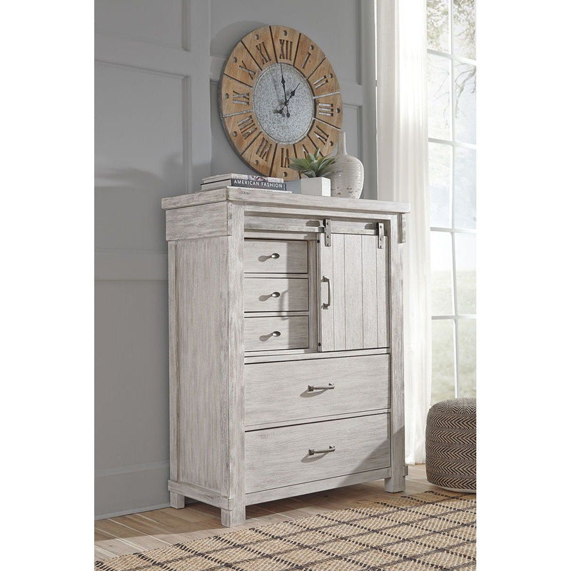 Brashland - White - Five Drawer Chest-Washburn's Home Furnishings