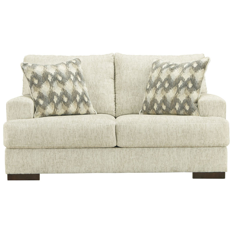 Caretti - Parchment - Loveseat-Washburn's Home Furnishings