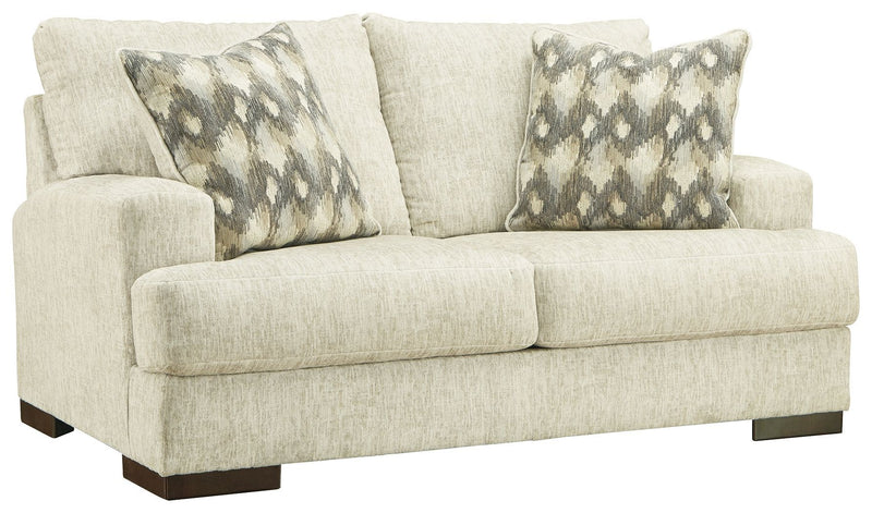 Ashley Caretti Loveseat in Parchment-Washburn's Home Furnishings