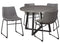 Ashley Centiar Round Dining Table w/4 Upholstered Side Chairs in gray-Washburn's Home Furnishings