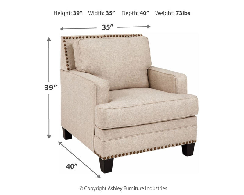 Ashley Claredon Chair in Linen-Washburn's Home Furnishings