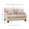 Ashley Claredon Loveseat in Linen-Washburn's Home Furnishings