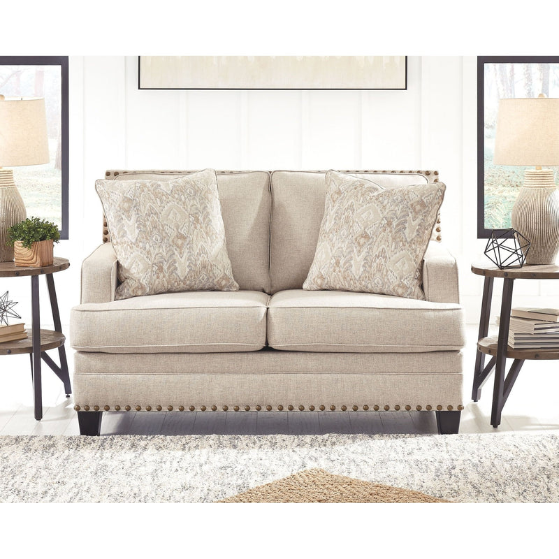 Ashley Claredon Loveseat in Linen-Washburn's Home Furnishings