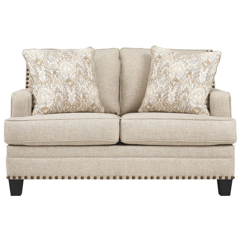 Ashley Claredon Loveseat in Linen-Washburn's Home Furnishings