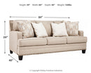 Ashley Claredon Sofa in Linen-Washburn's Home Furnishings