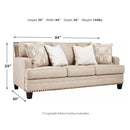 Ashley Claredon Sofa in Linen-Washburn's Home Furnishings