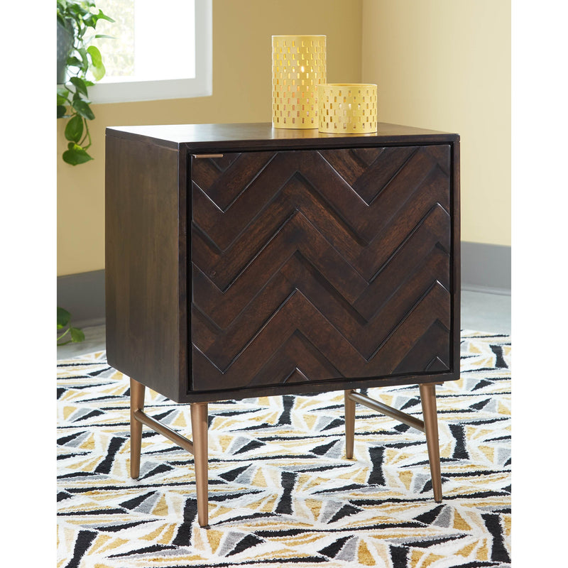 Ashley Dorvale Accent Cabinet in Dark Brown-Washburn's Home Furnishings