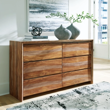 Ashley Dressonni Dresser in brown-Washburn's Home Furnishings