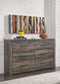 Ashley Drystan Six Drawer Dresser in Brown/Beige-Washburn's Home Furnishings