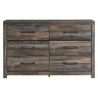 Ashley Drystan Six Drawer Dresser in Brown/Beige-Washburn's Home Furnishings