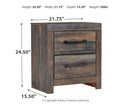 Ashley Drystan Two Drawer Night Stand in Brown / Beige-Washburn's Home Furnishings