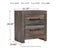 Ashley Drystan Two Drawer Night Stand in Brown / Beige-Washburn's Home Furnishings