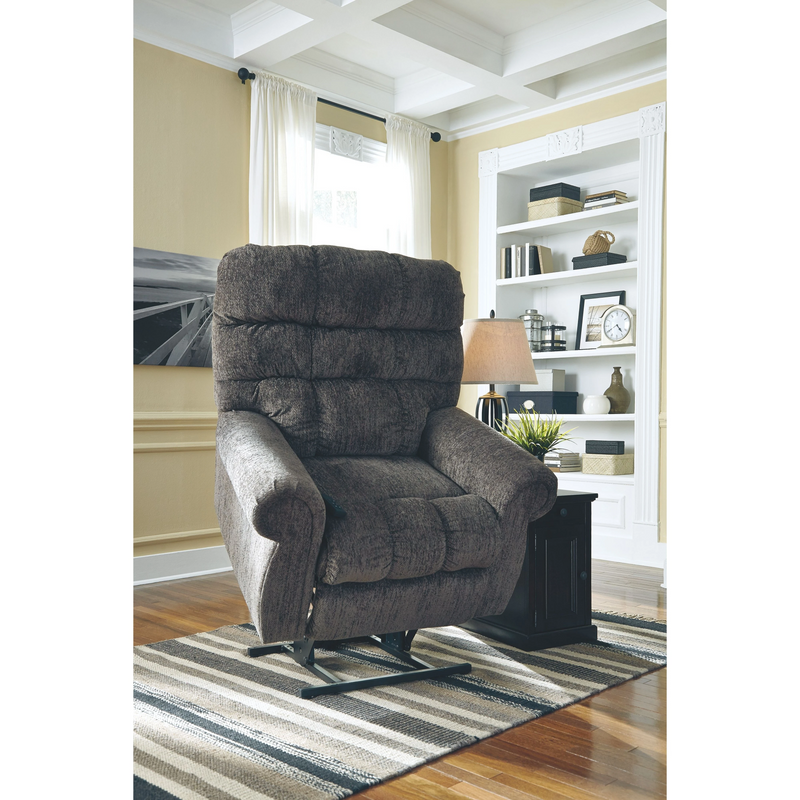 Ashley Ernestine Power Lift Recliner in Slate-Washburn's Home Furnishings