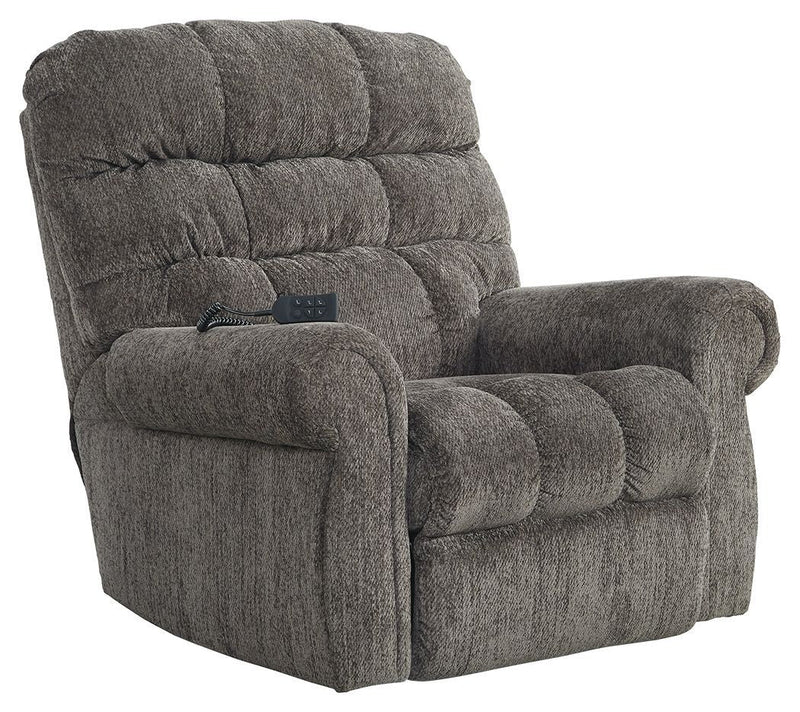 Ashley Ernestine Power Lift Recliner in Slate-Washburn's Home Furnishings