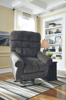 Ashley Ernestine Power Lift Recliner in Slate-Washburn's Home Furnishings