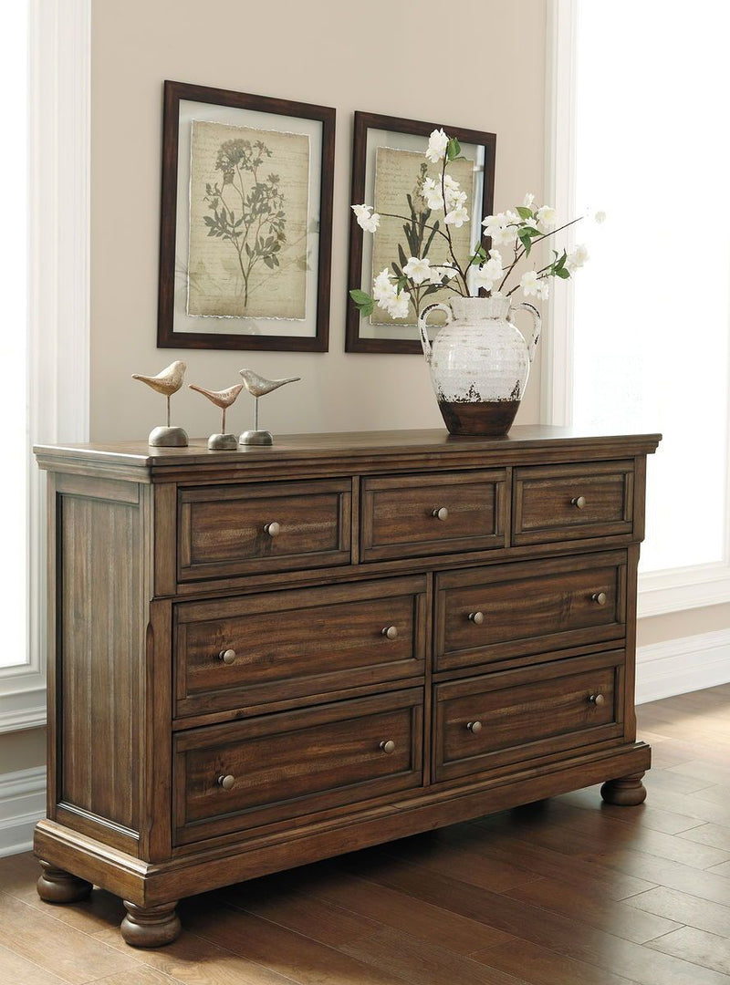 Ashley Flynnter Dresser in Medium Brown-Washburn's Home Furnishings