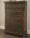 Ashley Flynnter Five Drawer Chest in Medium Brown-Washburn's Home Furnishings