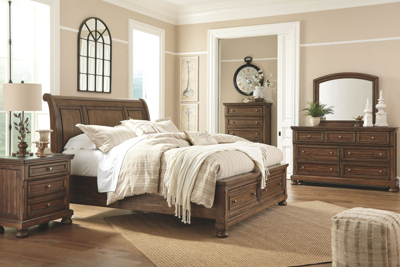 Ashley Flynnter Five Drawer Chest in Medium Brown-Washburn's Home Furnishings