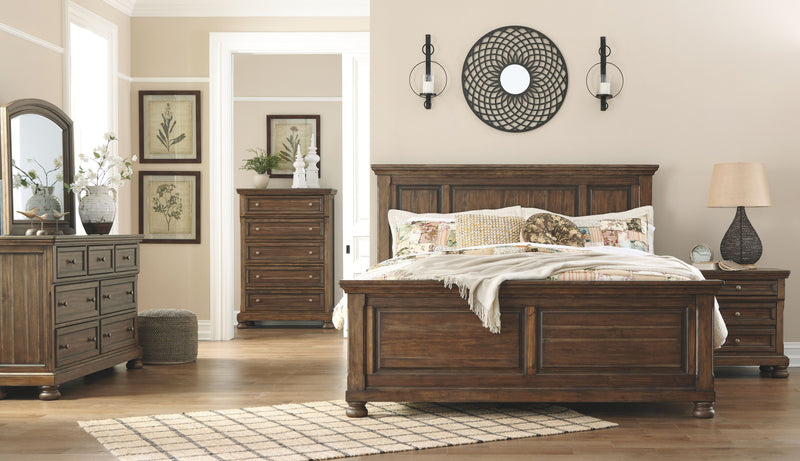 Ashley Flynnter Five Drawer Chest in Medium Brown-Washburn's Home Furnishings