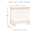 Ashley Flynnter Two Drawer Night Stand in Medium Brown-Washburn's Home Furnishings