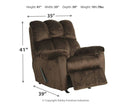 Ashley Foxfield Rocker Recliner in Chocolate-Washburn's Home Furnishings