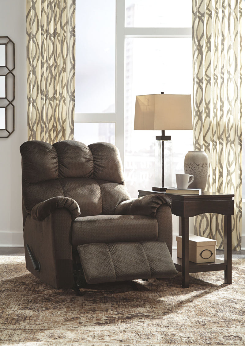 Ashley Foxfield Rocker Recliner in Chocolate-Washburn's Home Furnishings