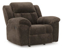 Ashley Frohn Rocker Recliner in Chocolate-Washburn's Home Furnishings