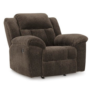 Ashley Frohn Rocker Recliner in Chocolate-Washburn's Home Furnishings