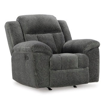 Ashley Frohn Rocker Recliner in Graphite-Washburn's Home Furnishings