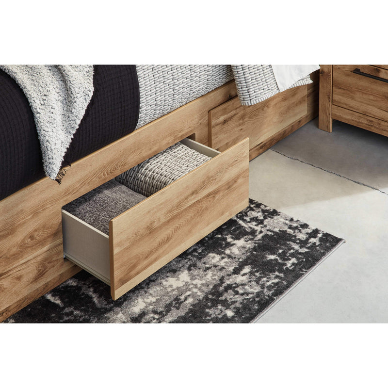 Hyanna - Tan - Queen Panel Bed With 4 Storage Drawers-Washburn's Home Furnishings