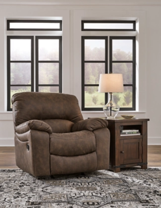 Ashley Kilmartin Recliner in chocolate-Washburn's Home Furnishings