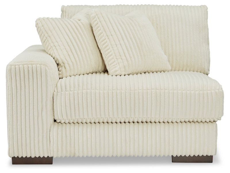 Ashley Lindyn 4 Pc Sectional w/Right Chaise in Ivory NO ottoman-Washburn's Home Furnishings