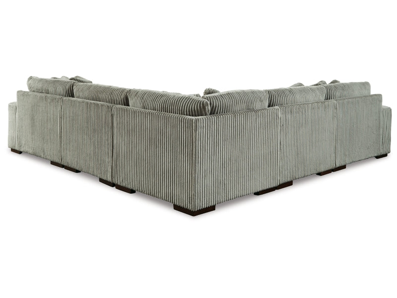 Ashley Lindyn 5 piece sectional w/ right facing chaise, no ottoman, in Fog-Washburn's Home Furnishings