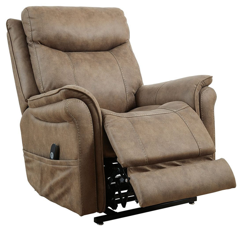 Ashley Lorreze Power Lift Recliner in Driftwood-Washburn's Home Furnishings