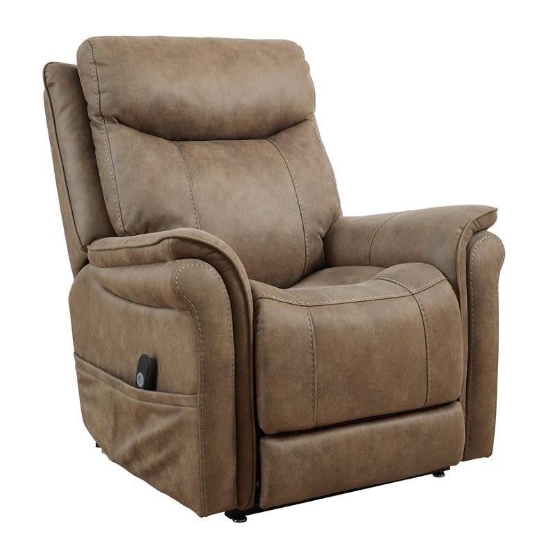 Lorreze Power Lift Recliner in Driftwood-Washburn's Home Furnishings