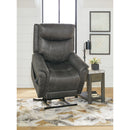 Ashley Lorreze Power Lift Recliner in Steel-Washburn's Home Furnishings