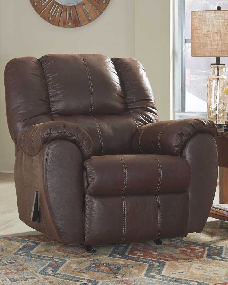 Ashley Mcgann Rocker Recliner in Walnut-Washburn's Home Furnishings