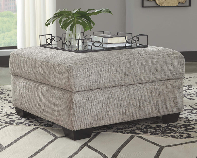 Ashley Megginson Ottoman w/Storage in Storm-Washburn's Home Furnishings