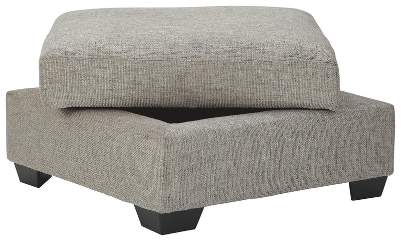 Ashley Megginson Ottoman w/Storage in Storm-Washburn's Home Furnishings