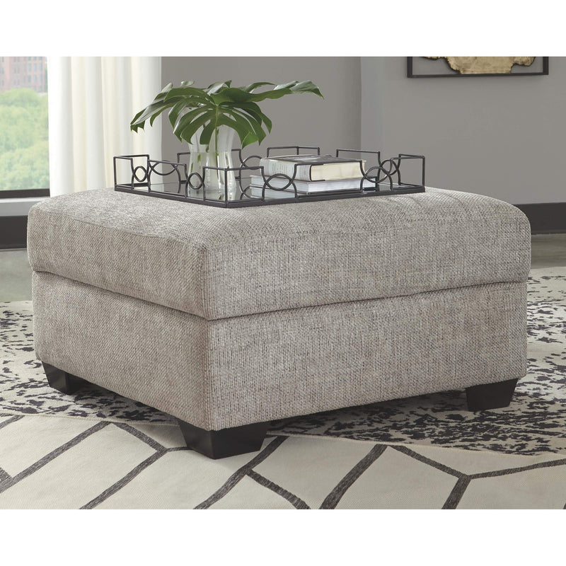 Ashley Megginson Ottoman w/Storage in Storm-Washburn's Home Furnishings