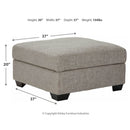 Ashley Megginson Ottoman w/Storage in Storm-Washburn's Home Furnishings