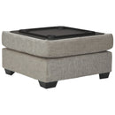 Ashley Megginson Ottoman w/Storage in Storm-Washburn's Home Furnishings