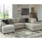 Ashley Megginson - Storm - Sectional w/Right Corner Chaise (no ottoman)-Washburn's Home Furnishings