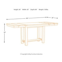 Ashley Moriville Counter Height Ext Table & 8 Upholstered Barstools-Washburn's Home Furnishings