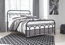 Ashley Nashburg Queen Metal Bed (Headboard/Footboard/Rails) in Black-Washburn's Home Furnishings