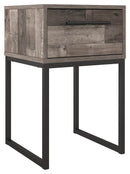 Neilsville - Black/gray - One Drawer Night Stand-Washburn's Home Furnishings